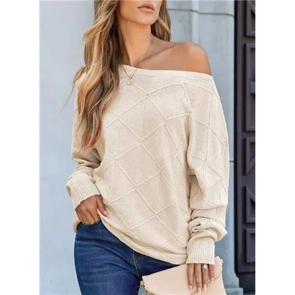 Casual Crewneck Sweaters for Women Fall Winter Lightweight Long